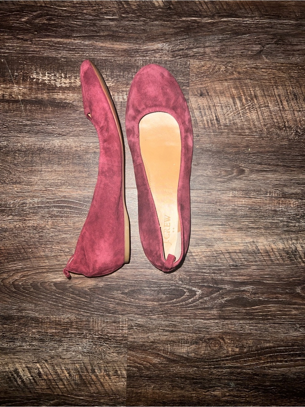 J. Crew Velvet Ballet Flats in Burgundy - Picture 3 of 4